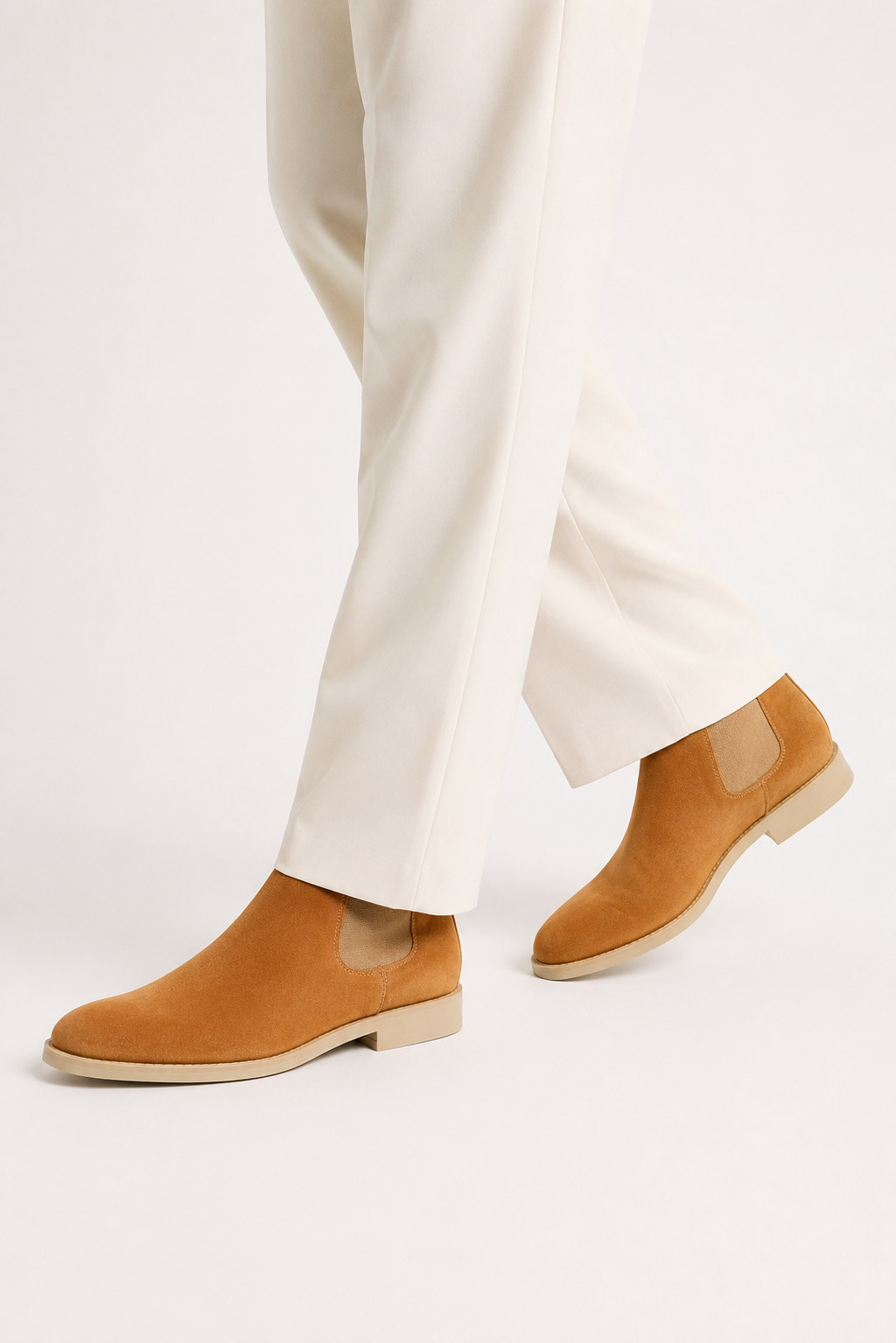 Suede Chelsea Boot — Amber Wheat — Ankle Boots