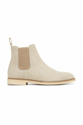 Suede Chelsea Boot — Cream — Ankle Boots