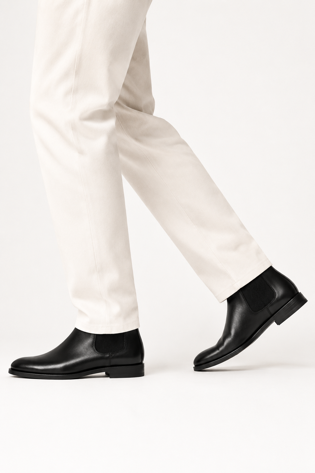 Suede Chelsea Boot — Black — Ankle Boots