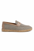 Linen Espadrille Loafer — Grey — Loafers