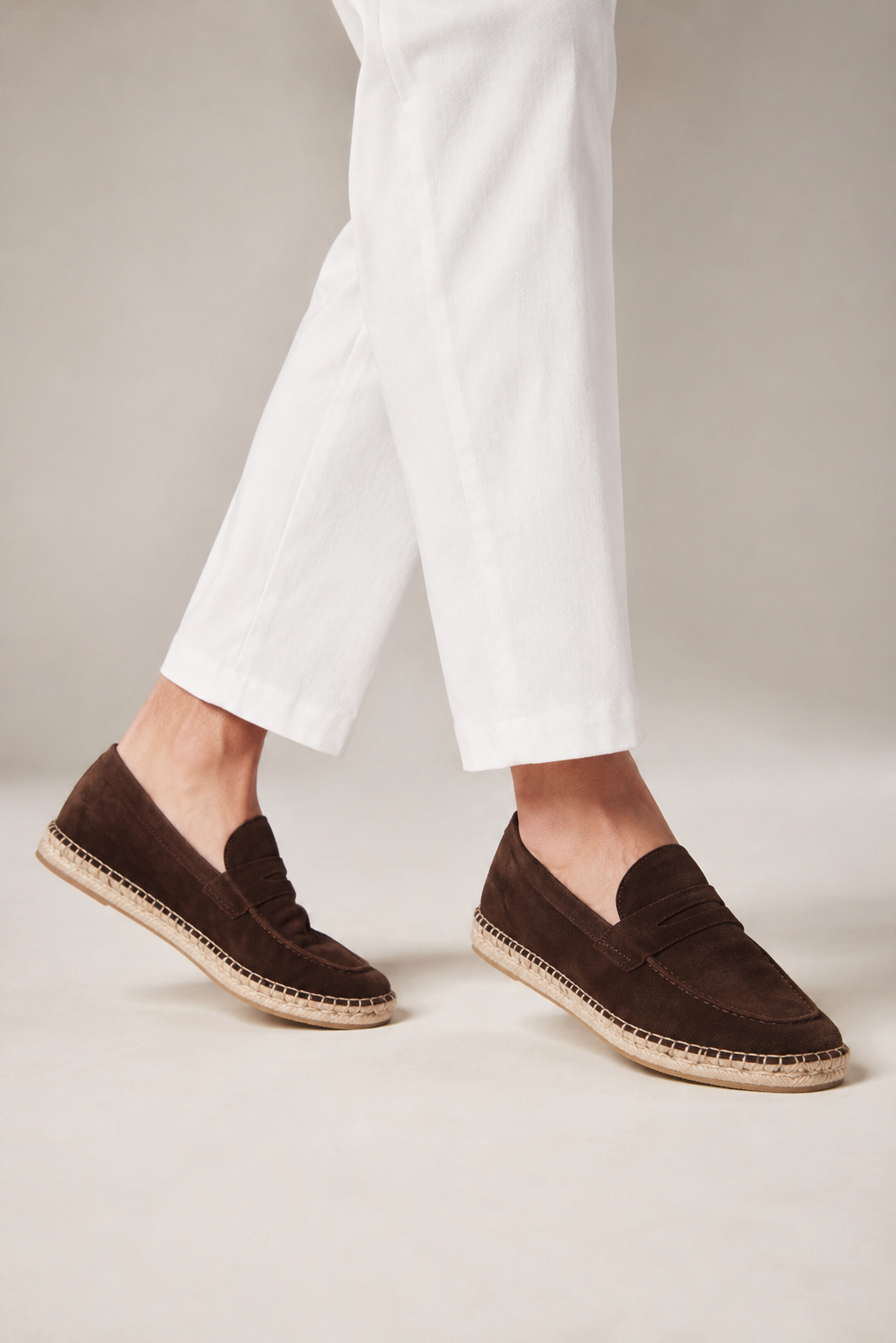 Horsebit Espadrille Loafer — Coffee Brown — Loafers