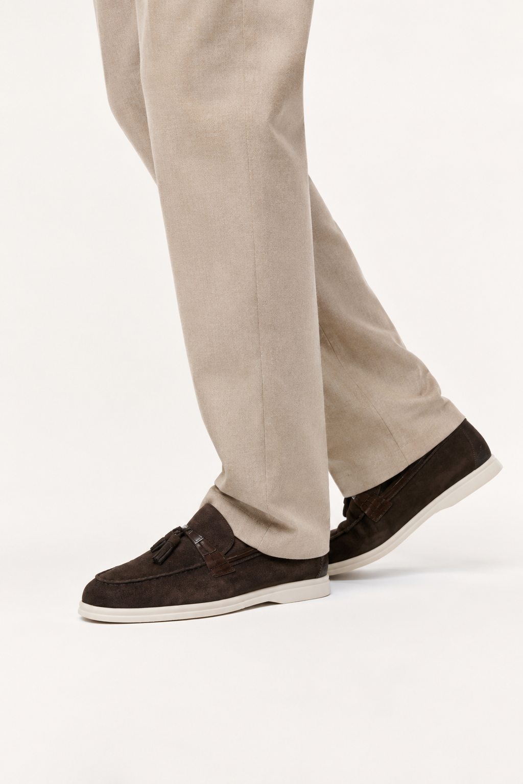 Suede Tassel Loafer — Coffee Brown — Loafers