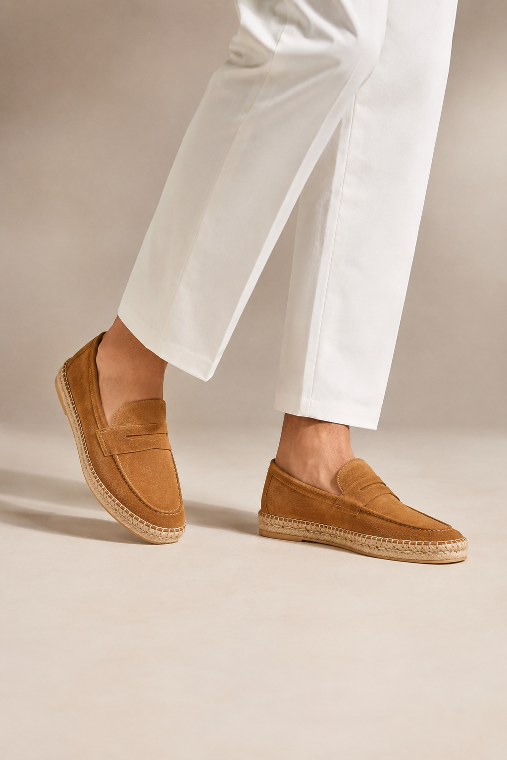 Horsebit Espadrille Loafer — Camel — Loafers