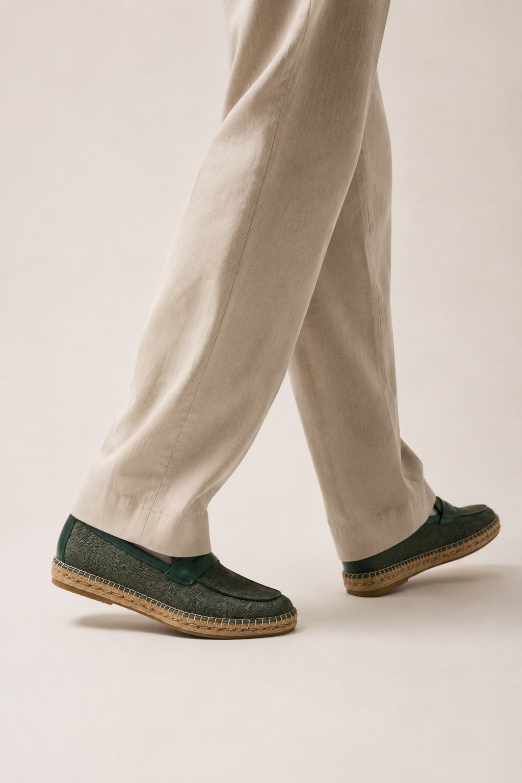 Horsebit Espadrille Loafer — Forest Green — Loafers