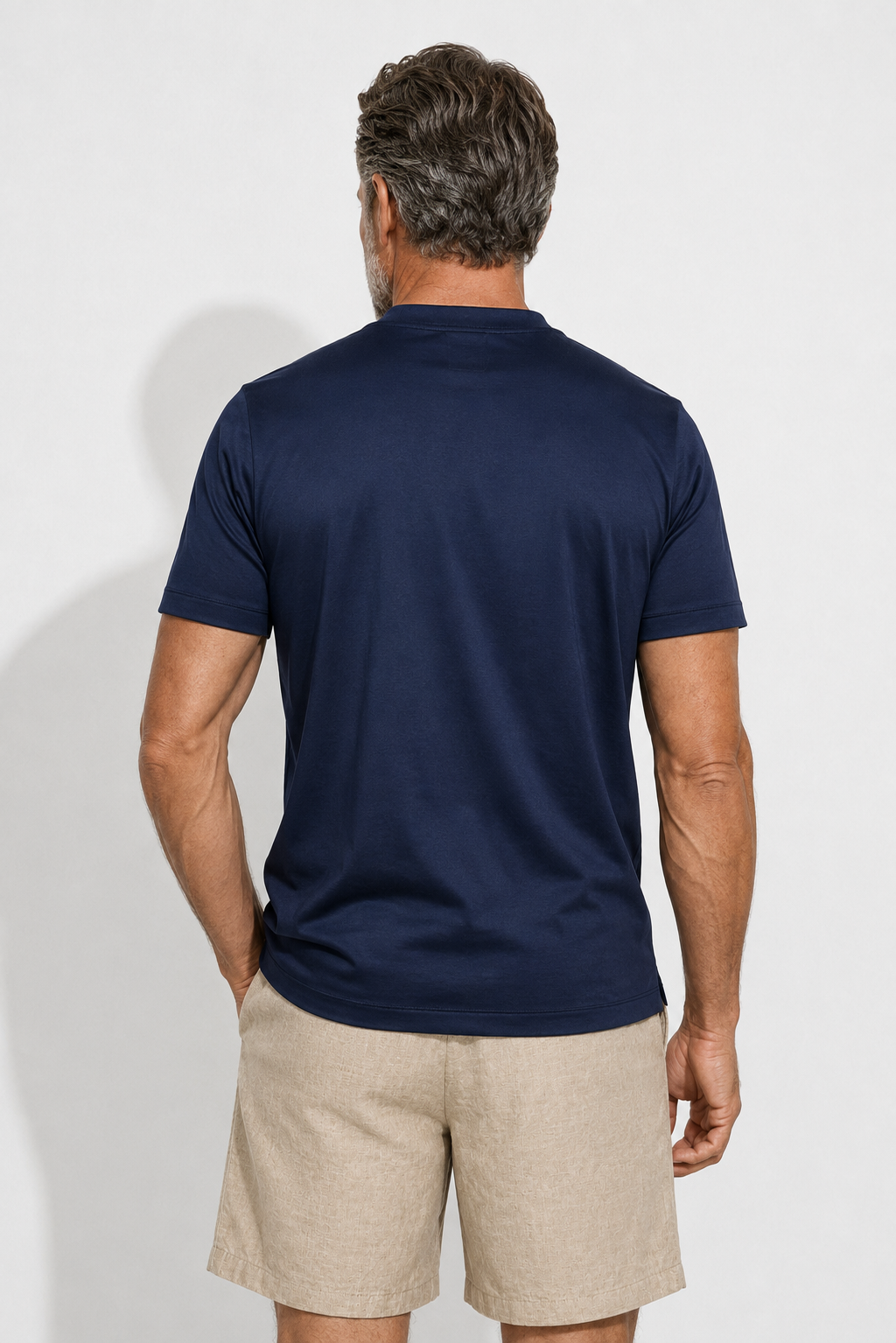 Mercerized T-shirt — Navy — Mercerized Cotton T-shirts