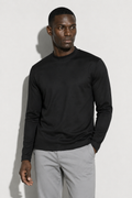 Mercerized Long-sleeve T-shirt — Black — Mercerized Cotton Long-Sleeve T-shirts