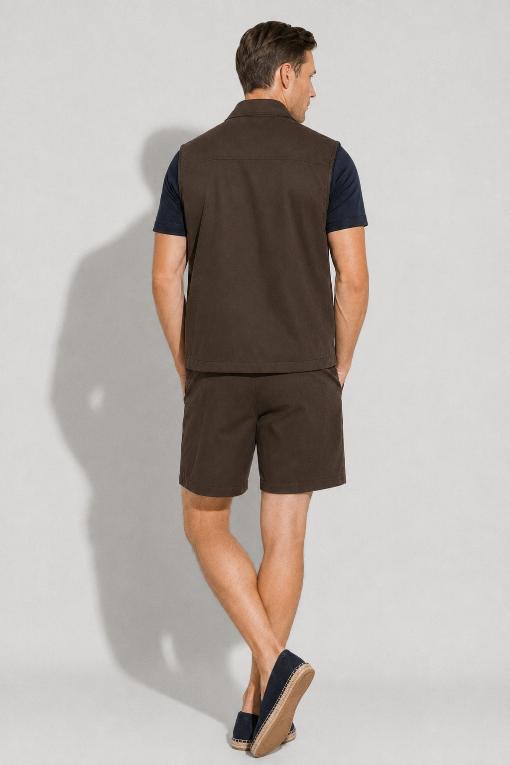 Travel Shorts Set — Brown — Travel sets with shorts
