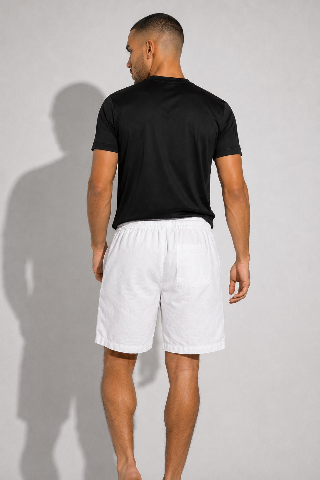 Linen Shorts — White — Linen Shorts