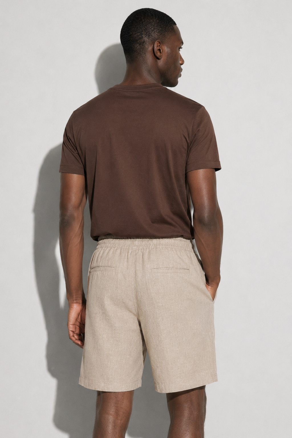 Linen Shorts — Beige — Linen Shorts