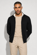 Zip-up Cardigan — Black — Sweaters