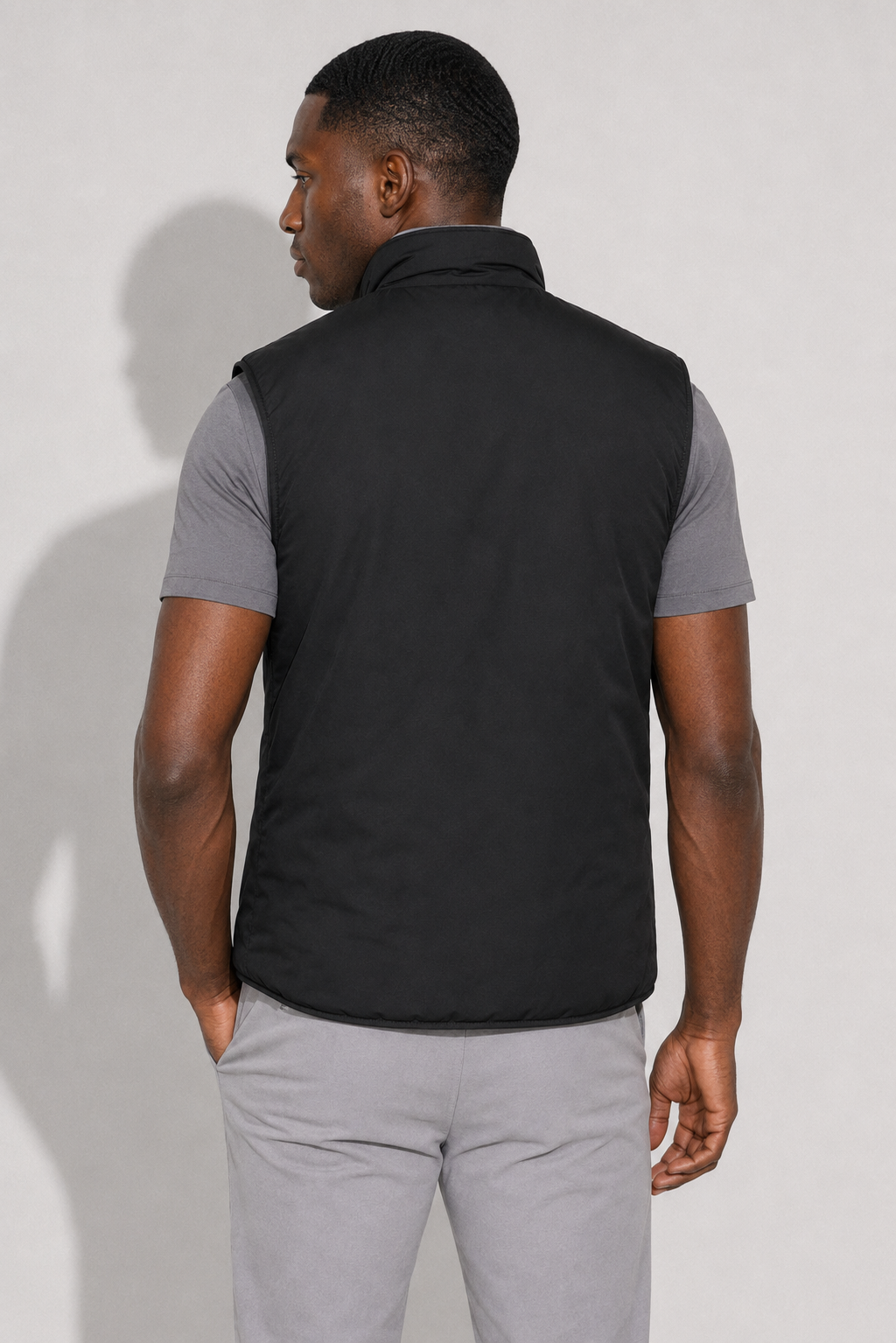 Reversible Padded Gilet — Black — Heavyweight Reversible Bodywarmers