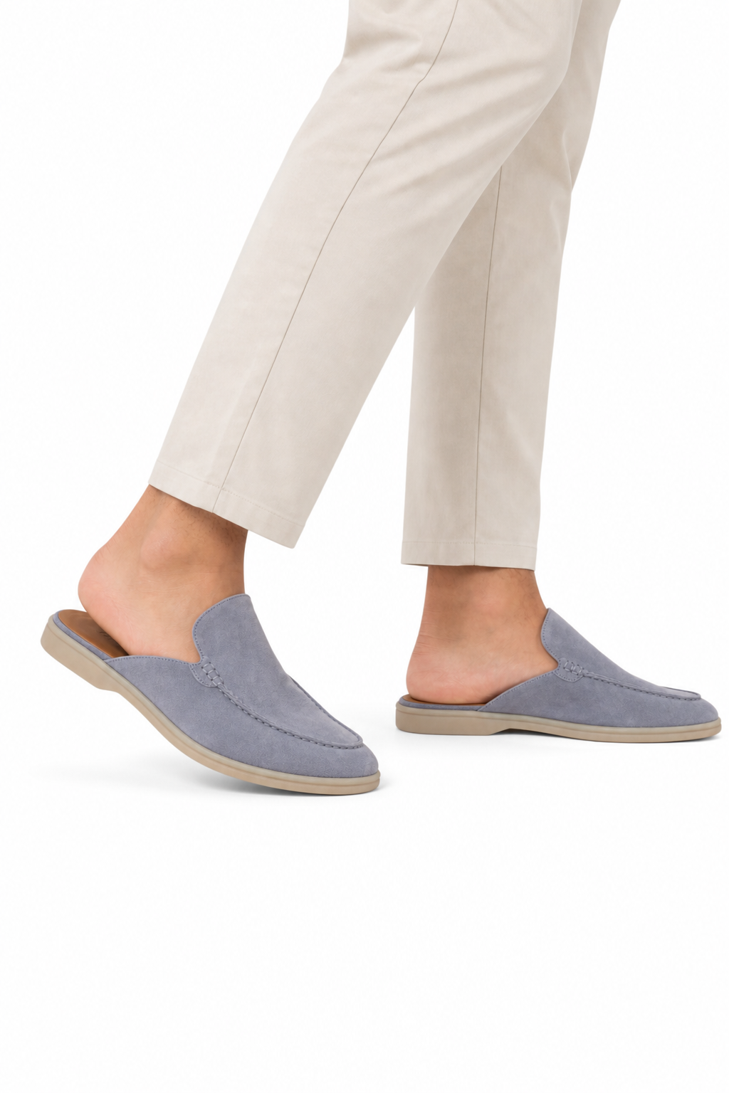 Suede Mule — Light Blue — Mules