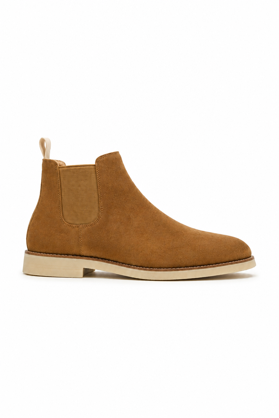 Suede Chelsea Boot — Camel — Ankle Boots
