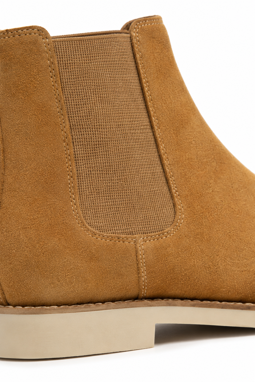 Suede Chelsea Boot — Camel — Ankle Boots