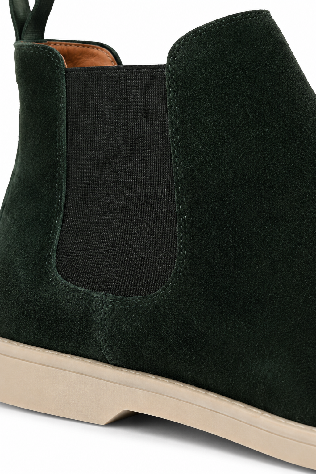 Suede Chelsea Boot — Forest Green — Ankle Boots