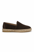 Suede Espadrille Loafer — Dark Coffee Brown — Loafers