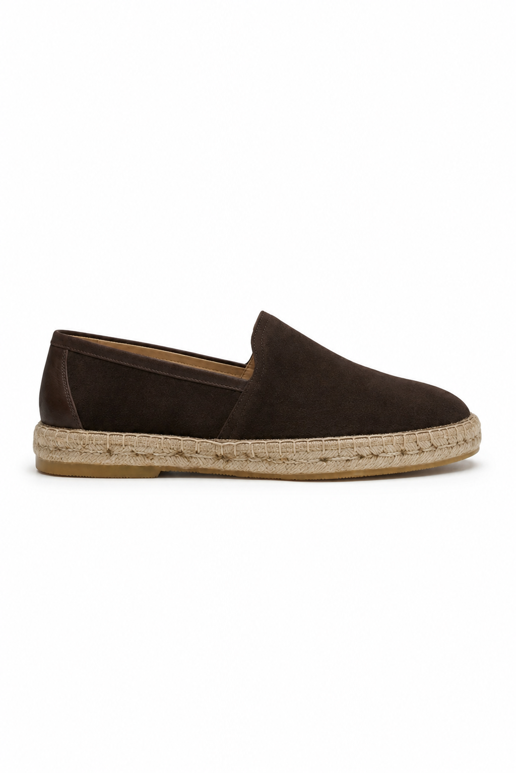 Suede Espadrille Loafer — Dark Coffee Brown — Loafers