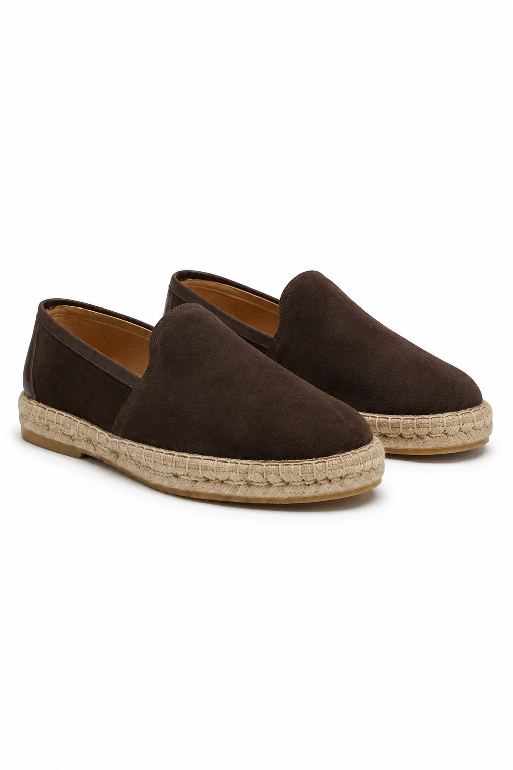 Suede Espadrille Loafer — Dark Coffee Brown — Loafers