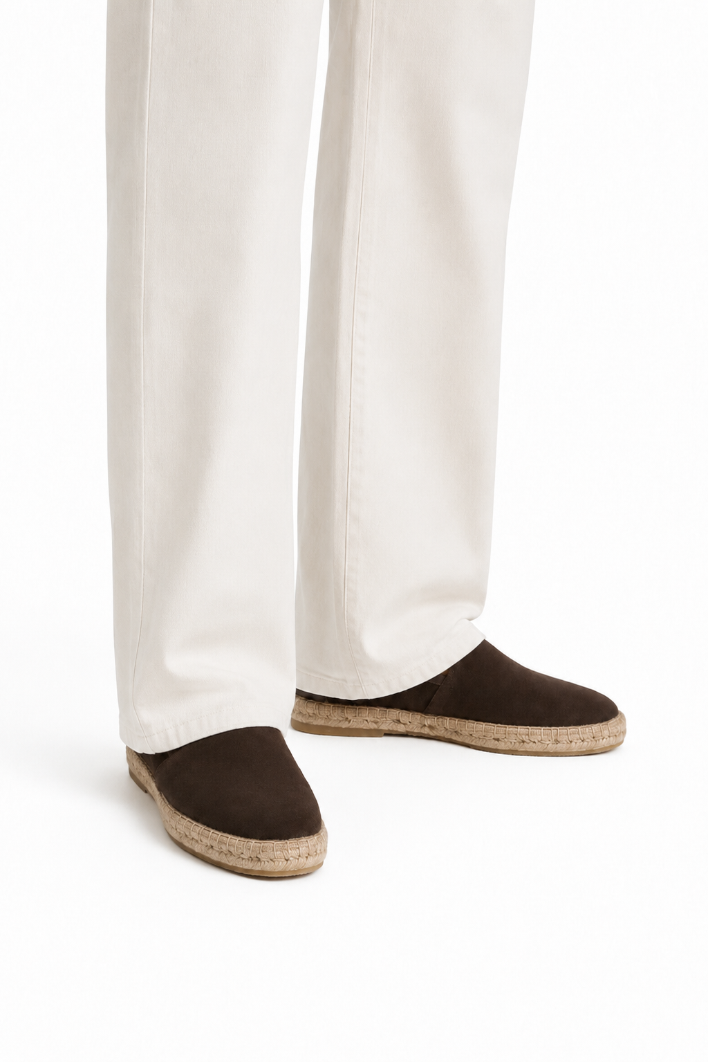 Suede Espadrille Loafer — Dark Coffee Brown — Loafers
