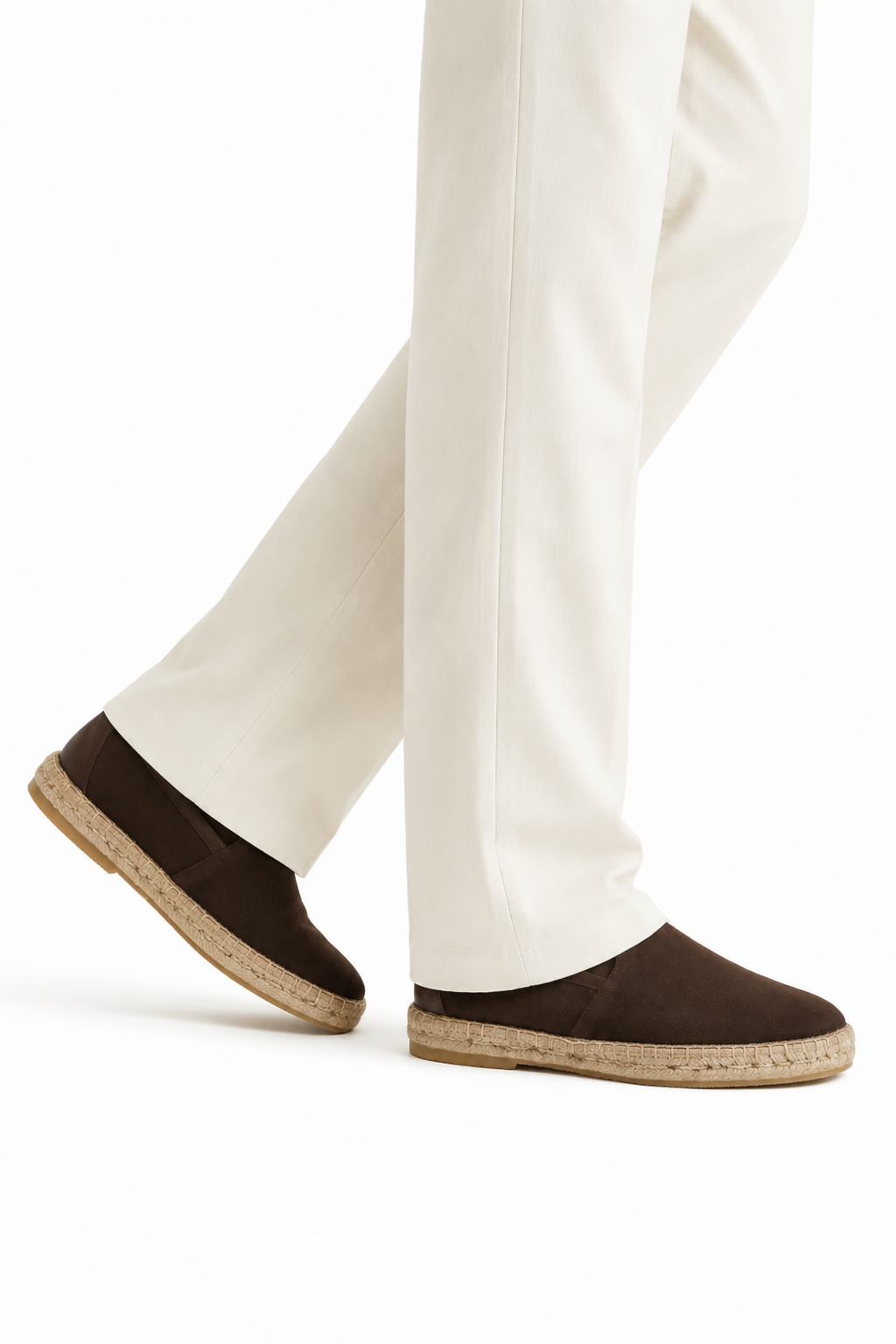 Suede Espadrille Loafer — Dark Coffee Brown — Loafers