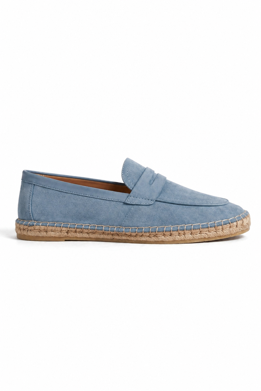 Suede Espadrille Loafer — Sky Blue — Loafers
