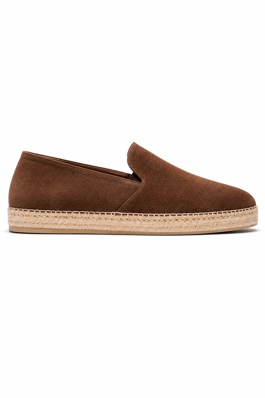 Suede Espadrille Loafer — Coffee Brown — Loafers