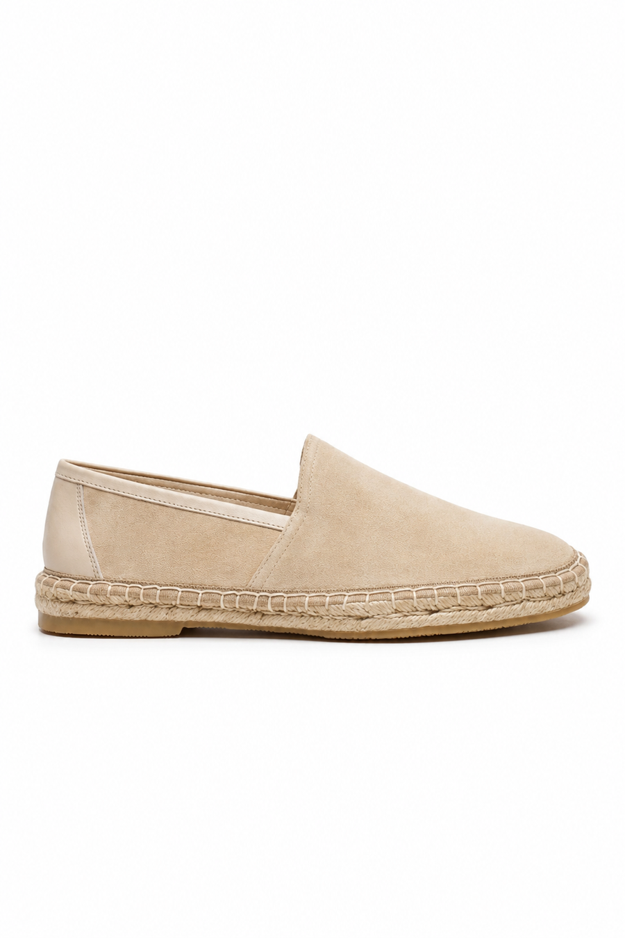 Suede Espadrille Loafer — Cream — Loafers