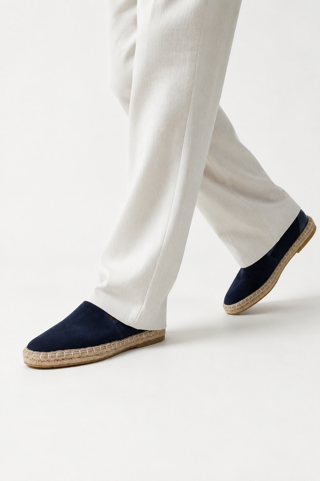 Minimal Espadrille Loafer — Navy Blue — Loafers
