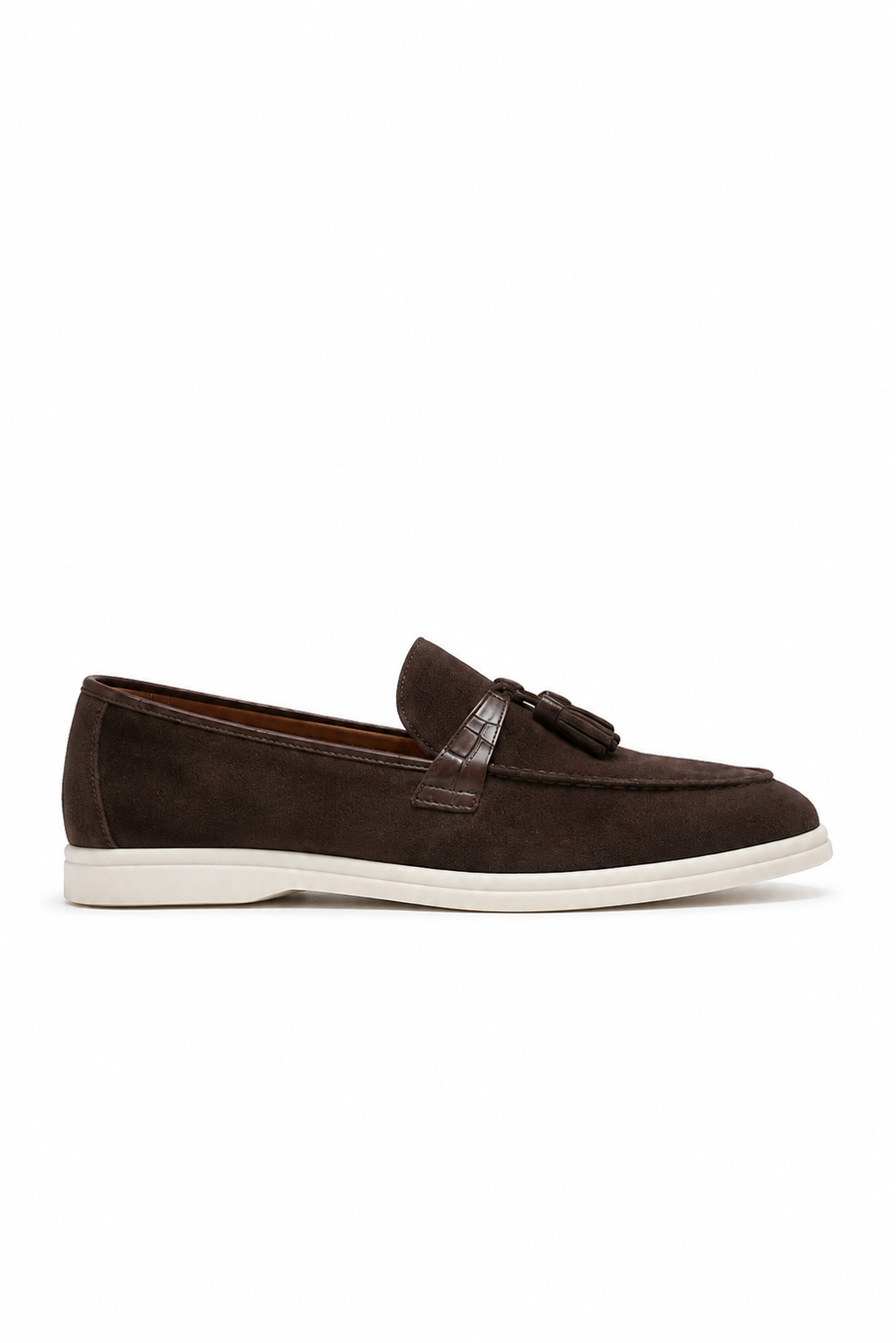 Suede Tassel Loafer — Coffee Brown — Loafers