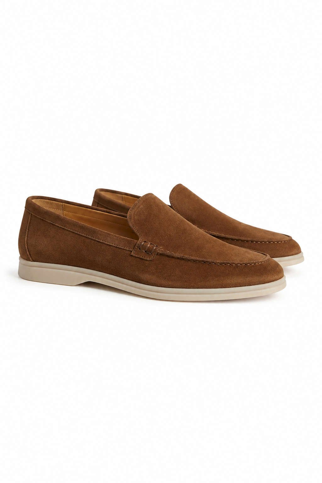 Suede Loafer — Cognac — Loafers
