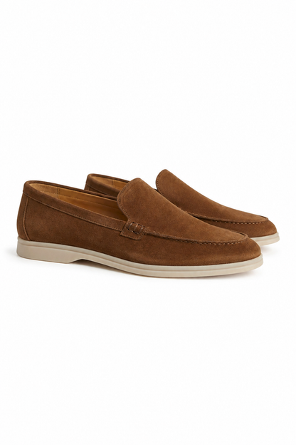 Suede Loafer — Cognac — Loafers