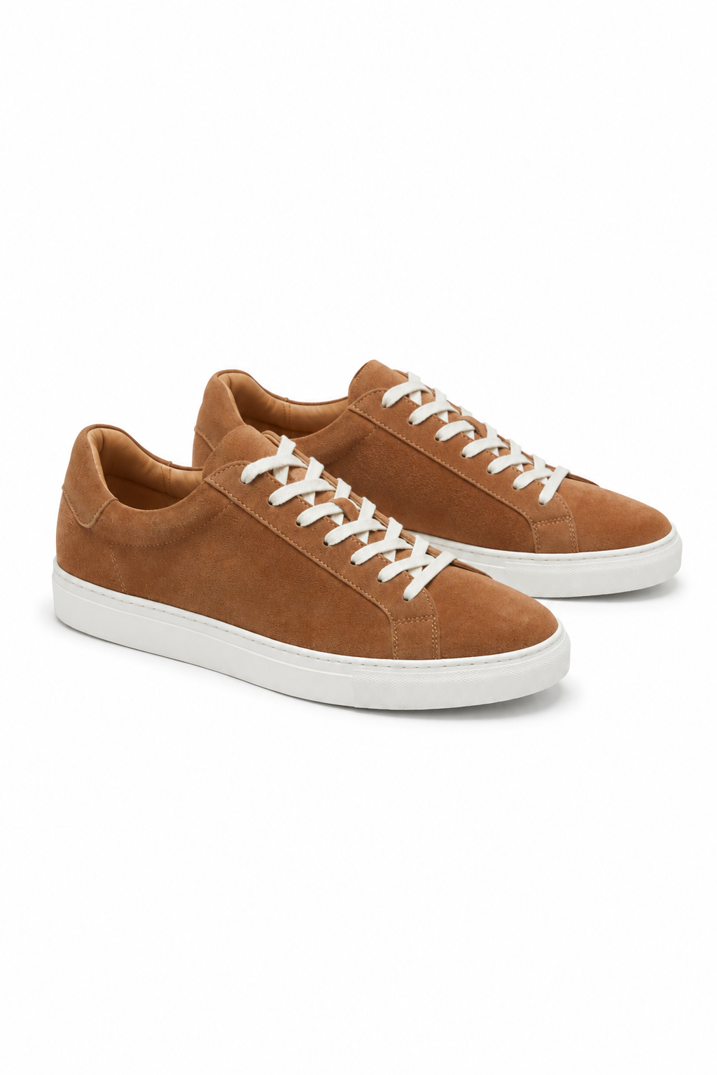 Low-top Suede Sneaker — Light Brown — Sneakers