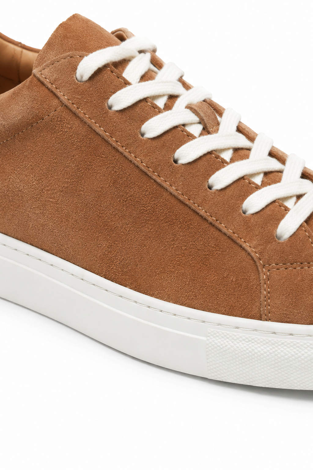 Low-top Suede Sneaker — Light Brown — Sneakers