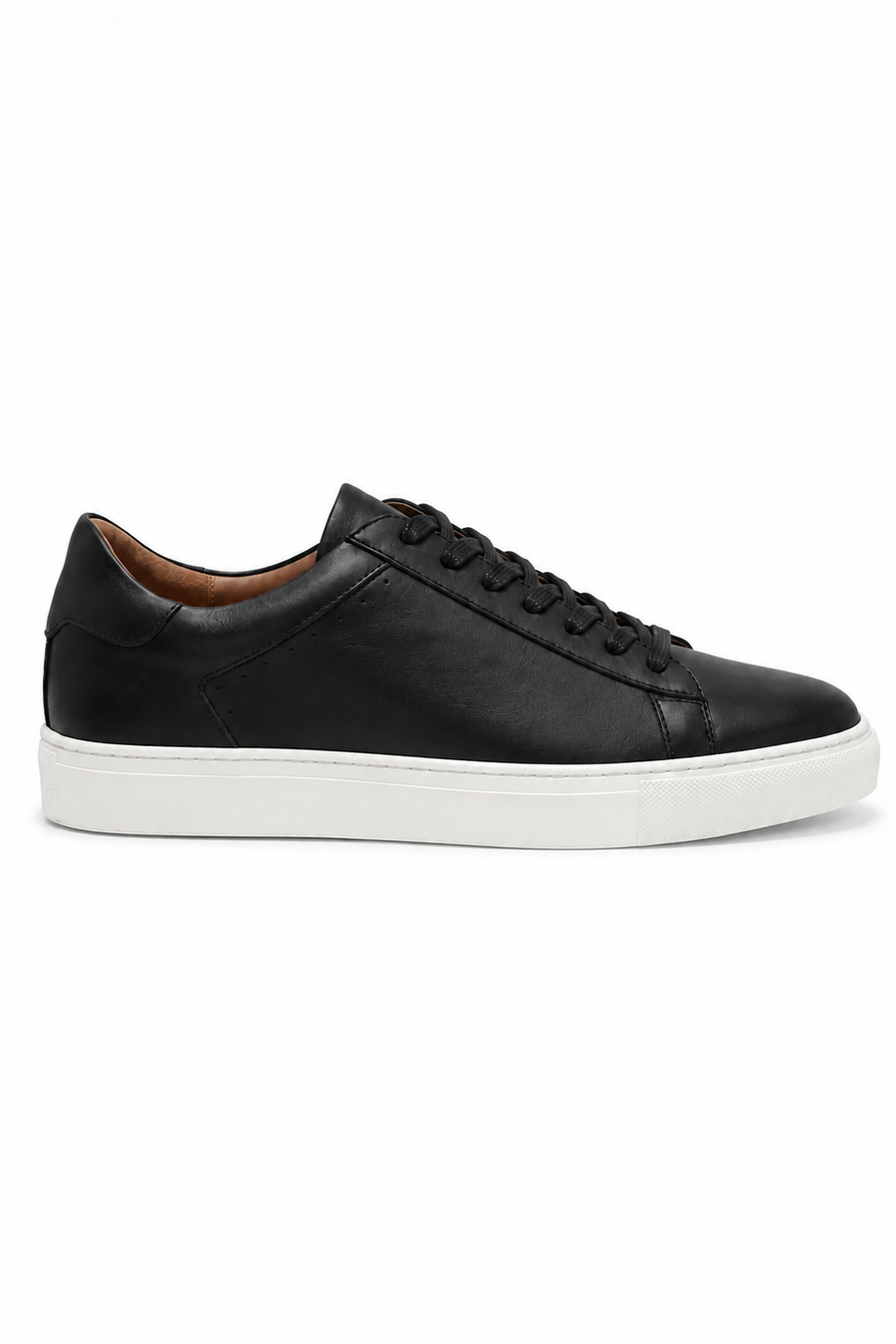 Low-top Leather Sneaker — Black — Sneakers
