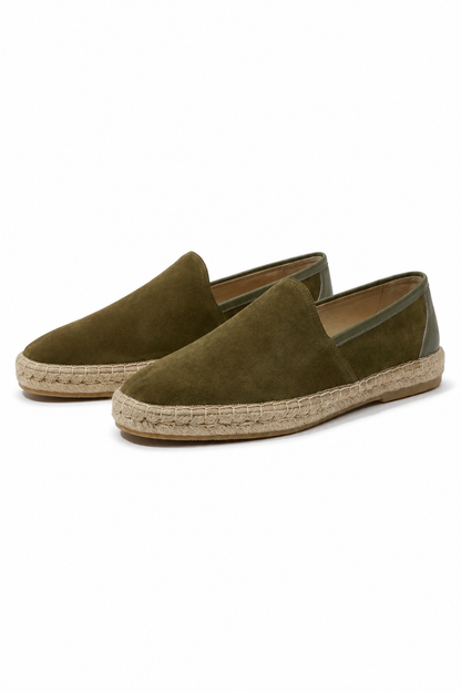 Minimal Espadrille Loafer — Army Green — Loafers
