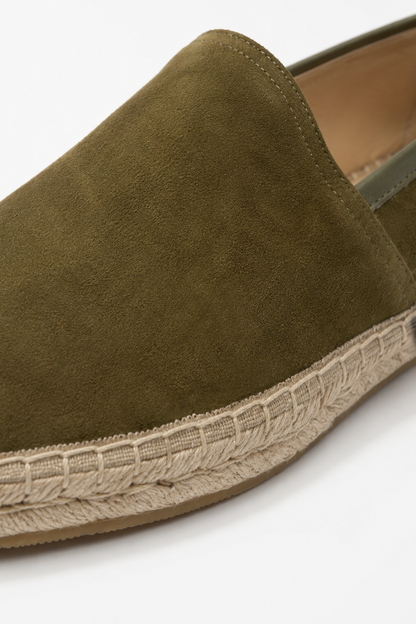 Minimal Espadrille Loafer — Army Green — Loafers