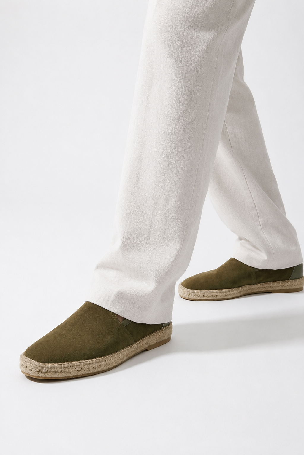 Minimal Espadrille Loafer — Army Green — Loafers