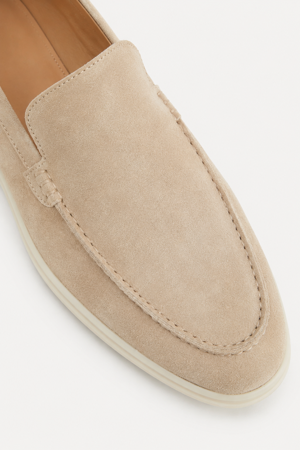 Suede Loafer — Beige — Loafers