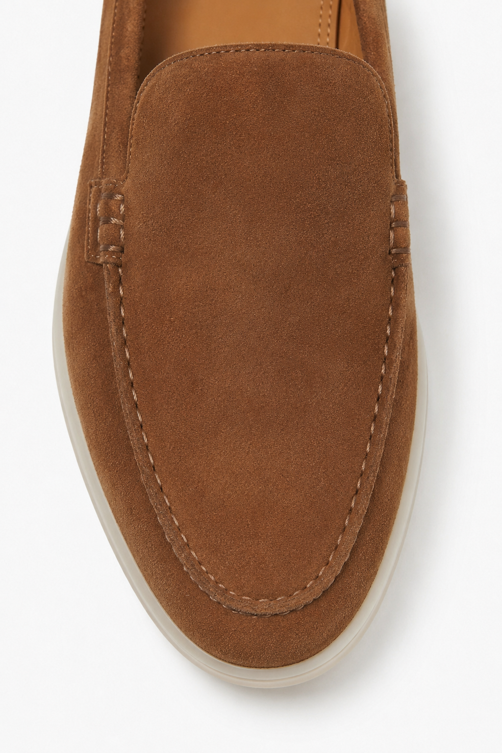 Suede Loafer — Cognac — Loafers