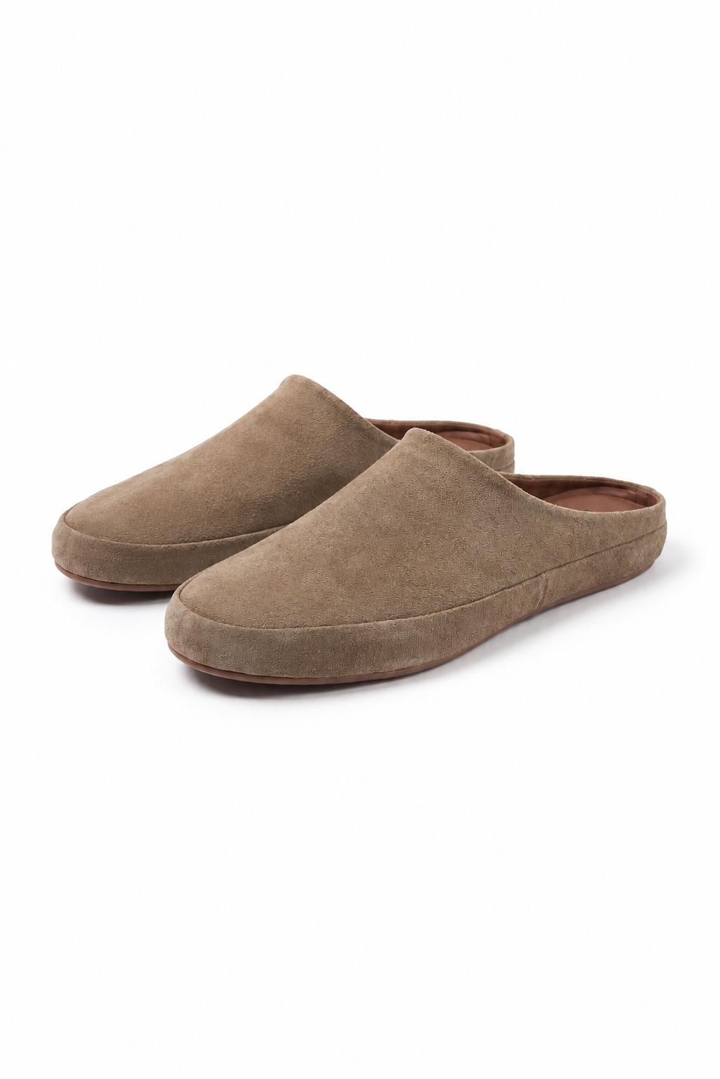 Closed-toe Suede Mule — Khaki — Mules