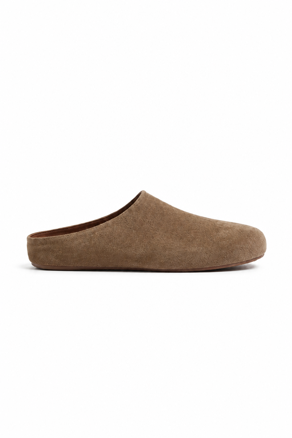 Closed-toe Suede Mule — Brown — Mules