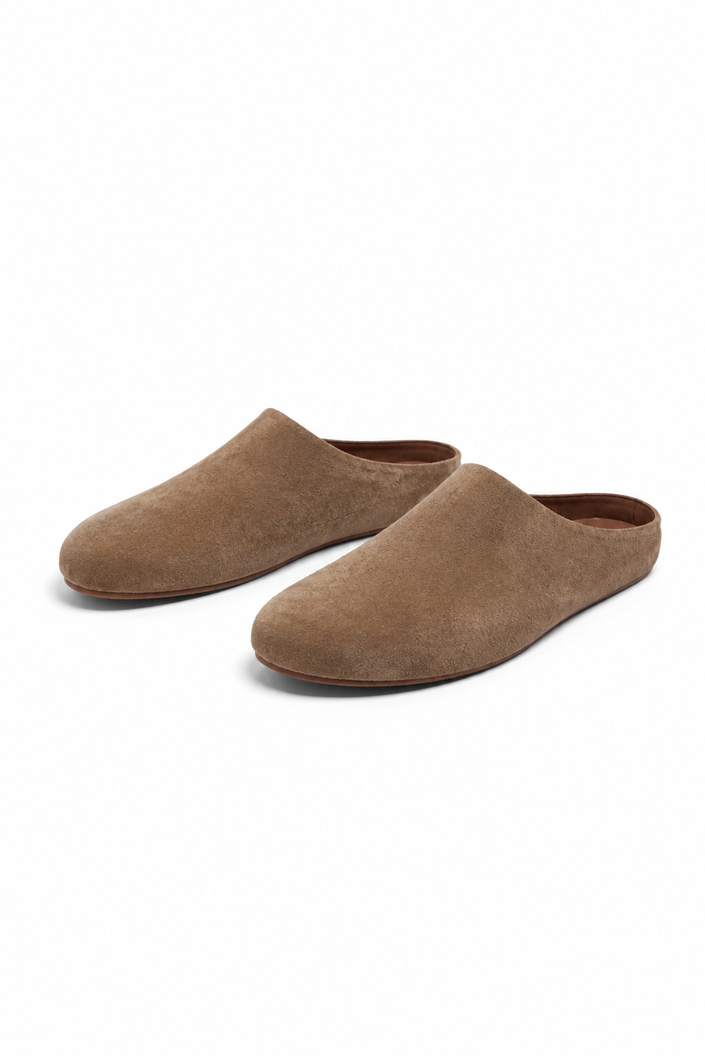 Closed-toe Suede Mule — Brown — Mules