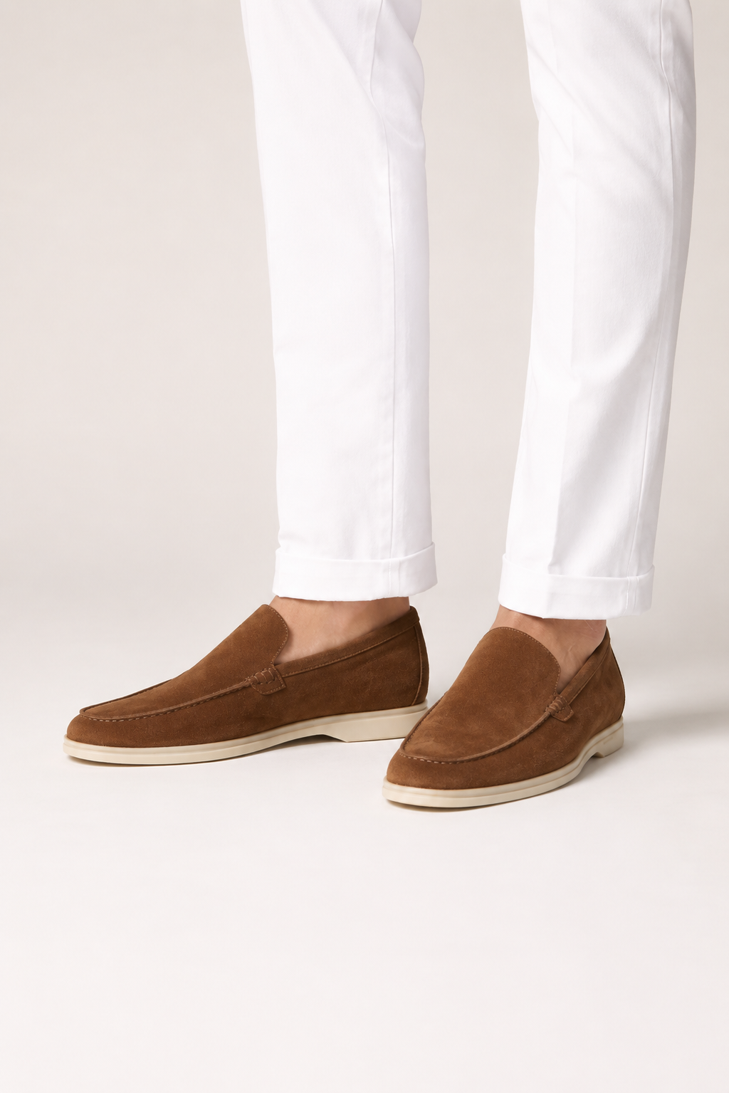 Suede Loafer — Cognac — Loafers