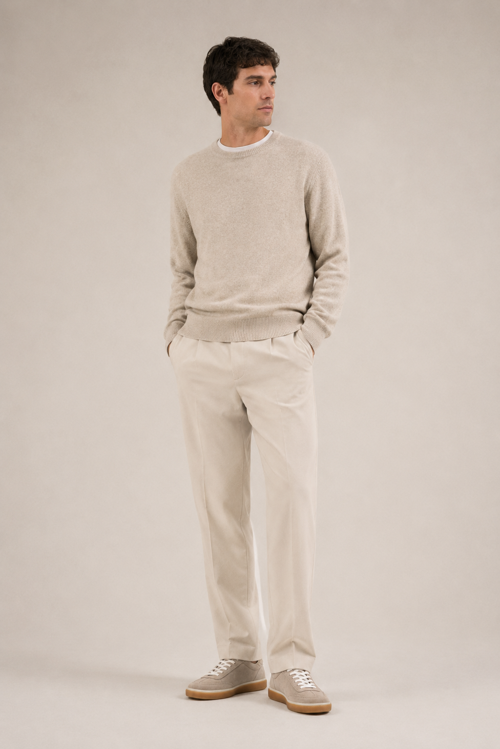 Gum-sole Suede Sneaker — Oat — Sneakers
