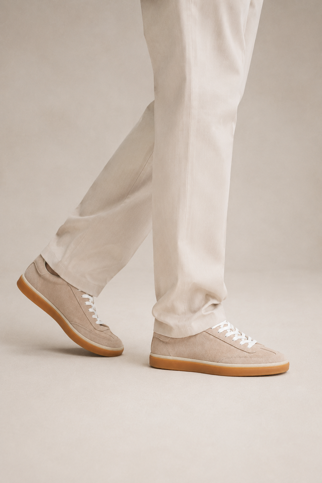 Gum-sole Suede Sneaker — Golden Beige — Sneakers