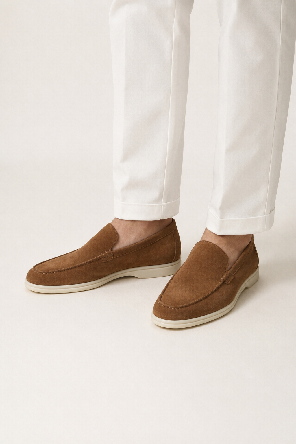 Suede Loafer — Cognac — Loafers