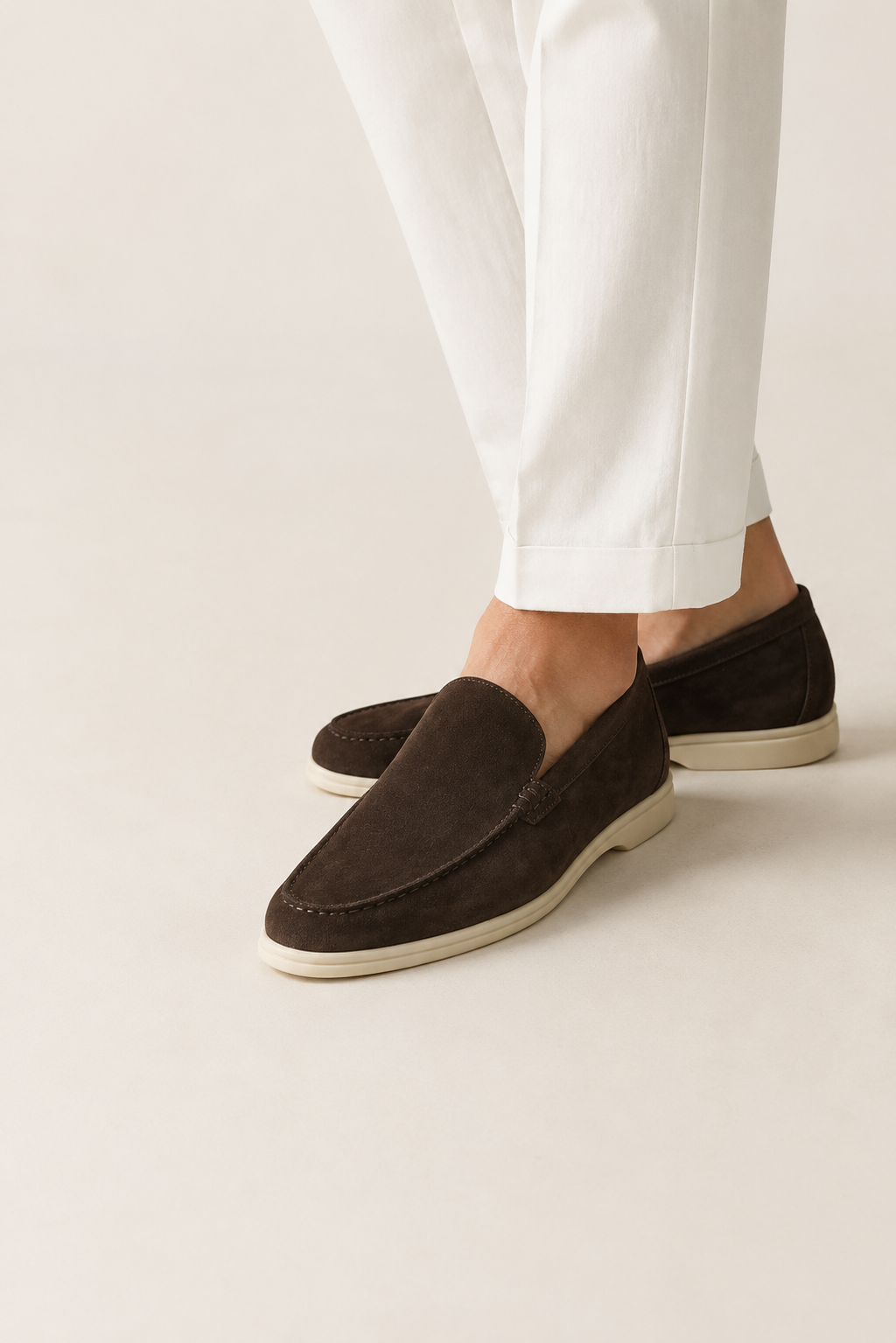 Suede Loafer — Dark Brown — Loafers