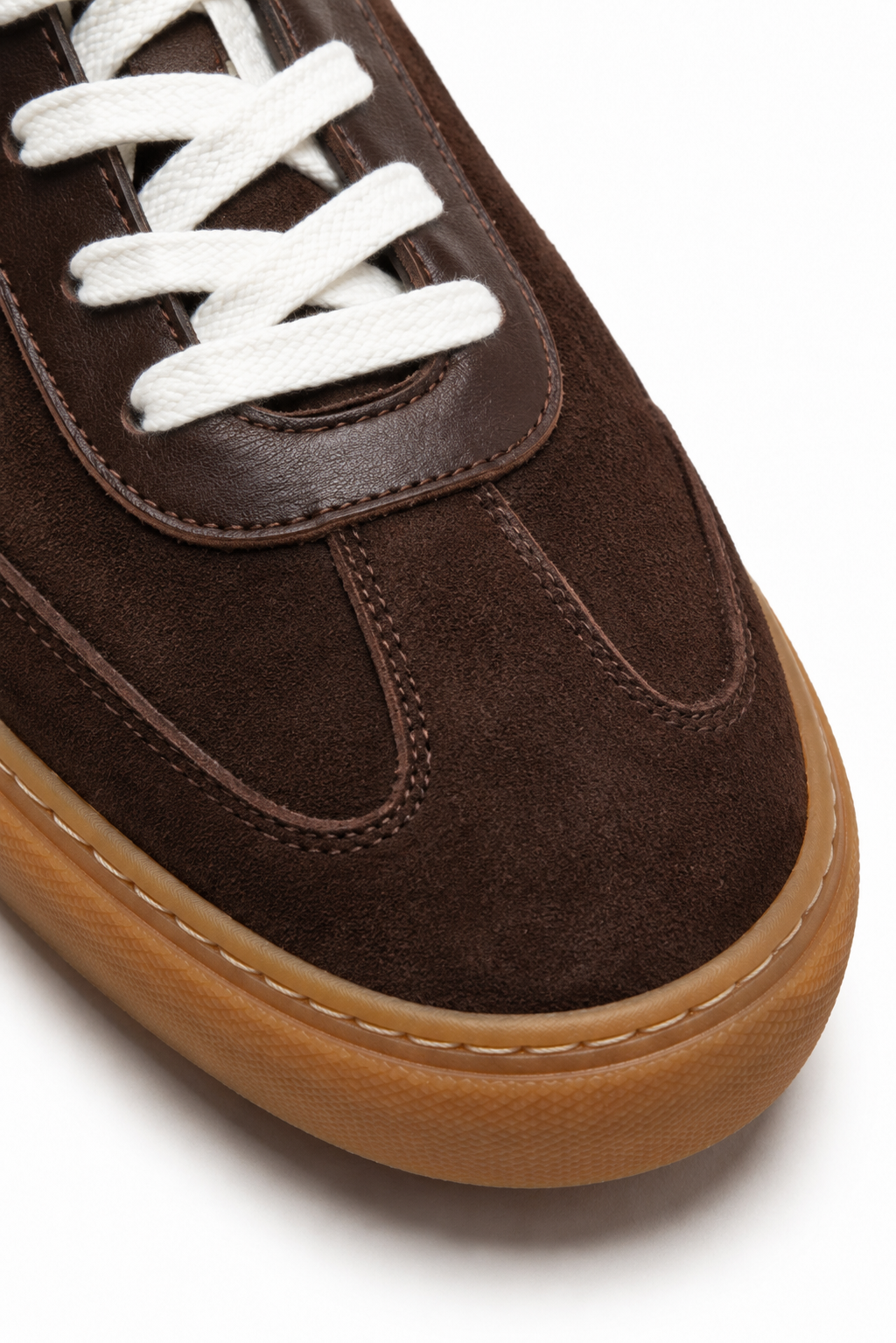 Gum-sole Suede Sneaker — Dark Brown — Sneakers