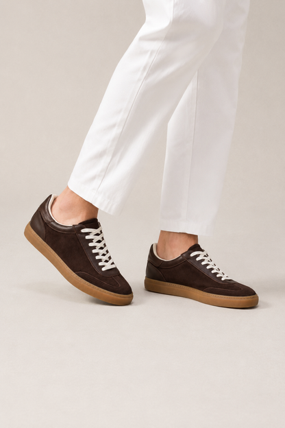 Gum-sole Suede Sneaker — Dark Brown — Sneakers