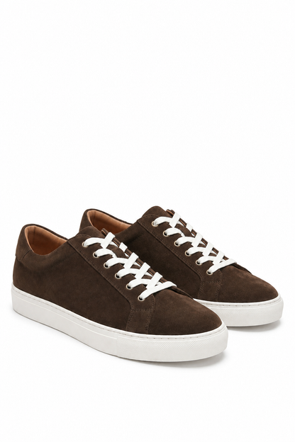 Low-top Suede Sneaker — Coffee Brown — Sneakers